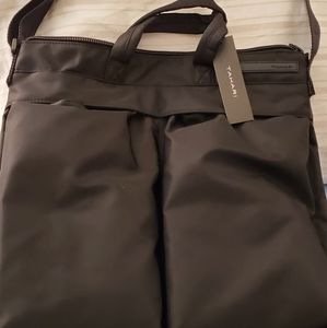 Tahari nylon black cadet cross or shoulder bag